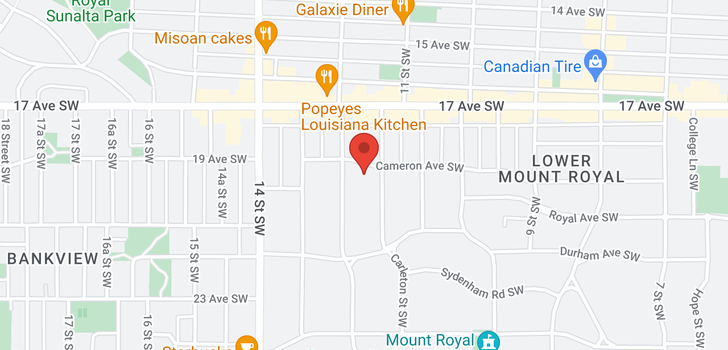 map of 302, 1229 Cameron Avenue SW